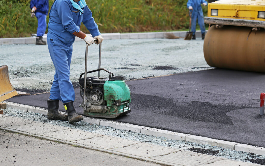 国道20号線道路改良工事（デモ）